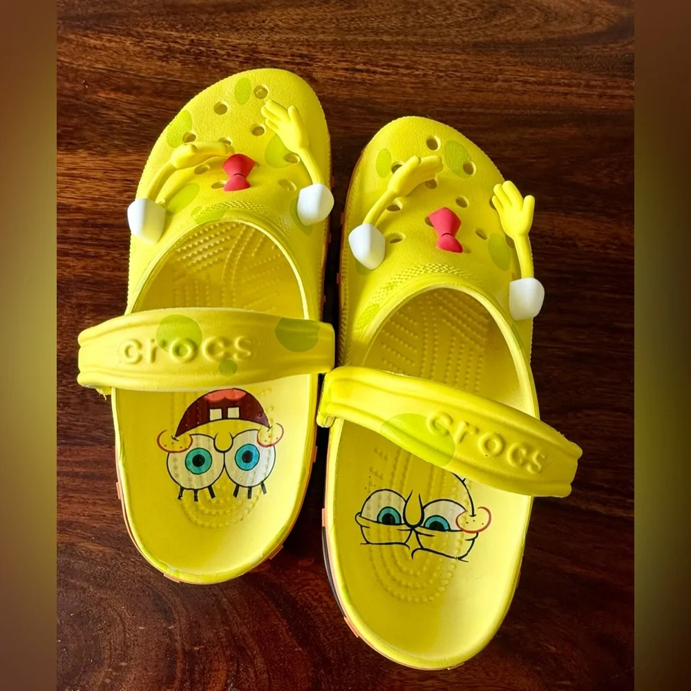 SpongeBob Crocs Slip-On Clog Size 8/10 - Picture 6 of 7